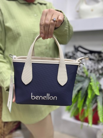 Benetton Bnt-1598 Kadın Çanta Nano Kumaş El Ve Çapraz Model Laci Bej