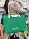 Benetton Bnt-1611 Kadın Çanta Nano Kumaş El Ve Çapraz Model Zümrüt Yeşil