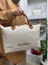 Benetton Bnt-1612 Kadın Çanta Nano Kumaş El Ve Çapraz Model Bej Camel