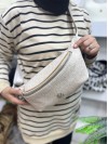 Benetton Bnt-1615 Monogram Eskitme Baskı Vücut Çantası Camel