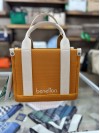 Benetton Bnt-1620 Nano Kumaş El Ve Çapraz Model  Hardal