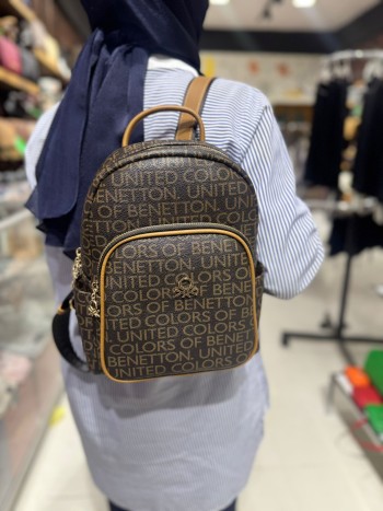 Benetton BNT-1645 Suni Deri Sırt Model Kahve