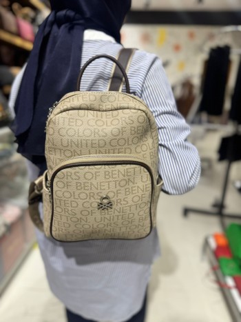 Benetton BNT-1645 Suni Deri Sırt Model Taş