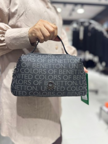 Benetton BNT-1695 Monogram El Ve Çapraz Model Siyah