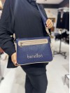 Benetton Bnt-1662 Suni Deri Çapraz Model Lacivert 