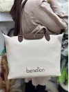 Benetton Bnt-1611 Kadın Çanta Nano Kumaş El Ve Çapraz Model Bej Kahve