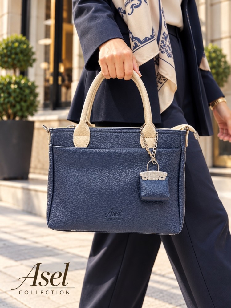 Asel Collection asl-0011 Kadın Çanta El Ve Çapraz Model Lacivert Asel Collection asl-0011 Kadın Çanta El Ve Çapraz Model Lacivert