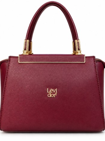 Levidor 930205 Suni Deri El Ve Çapraz Model Bordo