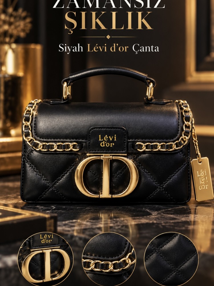 Levidor 930427 Kadın Çanta İthal Premium Serisi El,Omuz Ve Çapraz Model Siyah Levidor 930427 Kadın Çanta İthal Premium Serisi El,Omuz Ve Çapraz Model Siyah