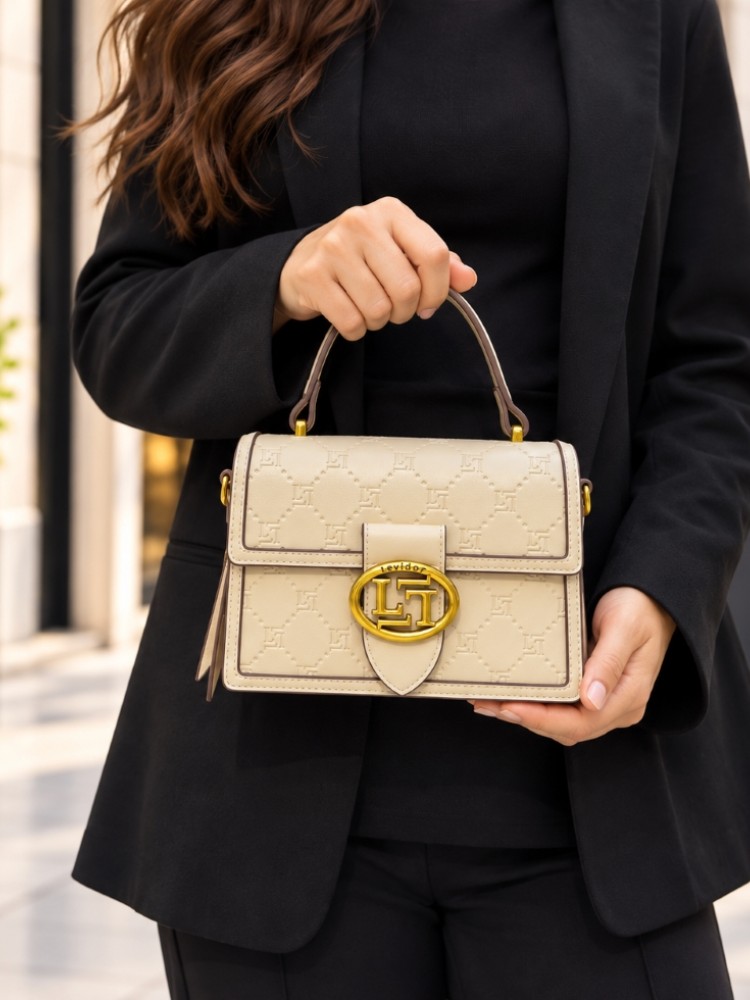 Levidor 930395 Kadın Çanta İthal Premium Serisi  El  Ve Çapraz Model Krem