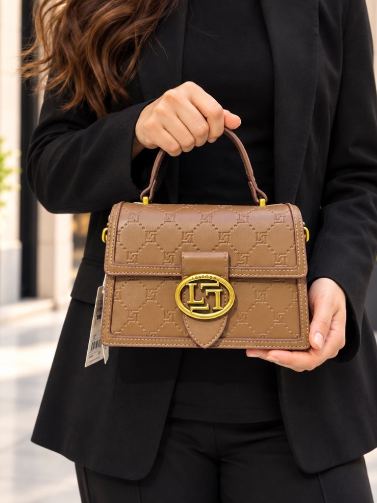 Levidor 930395 Kadın Çanta İthal Premium Serisi  El  Ve Çapraz Model Kahve