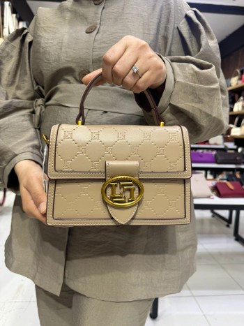 Levidor 930395 Kadın Çanta İthal Premium Serisi  El  Ve Çapraz Model Vizon