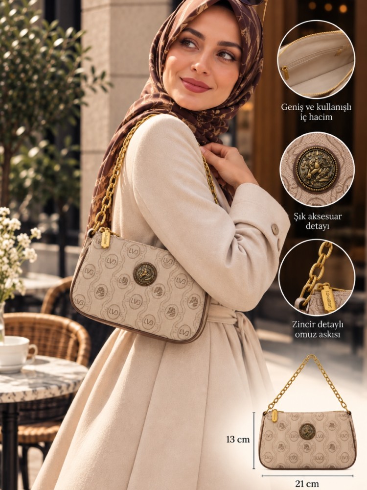 Levidor 931013 Kadın Çanta İthal Premium Serisi El,Omuz Ve Çapraz Model Haki Levidor 931013 Kadın Çanta İthal Premium Serisi El,Omuz Ve Çapraz Model Haki