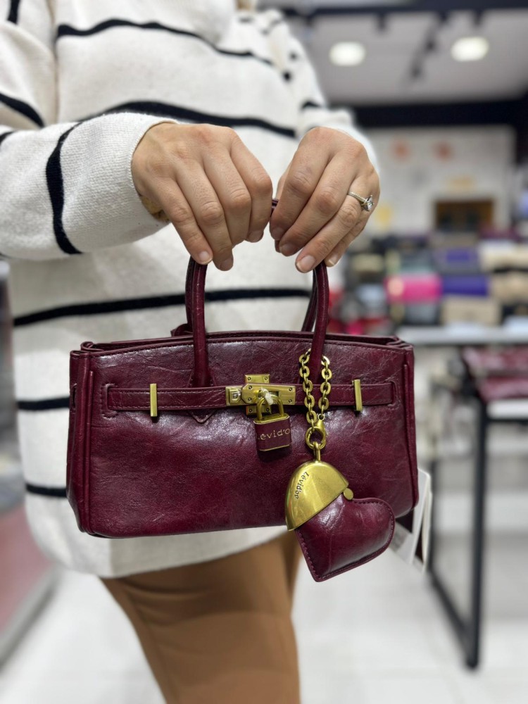 Levidor 930562 Kadın Çanta İthal Premium Serisi  El  Ve Çapraz Model Kırmızı