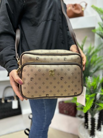 Pierre Cardin 101 Kadın Çanta Monogram El Ve Çapraz Model Camel
