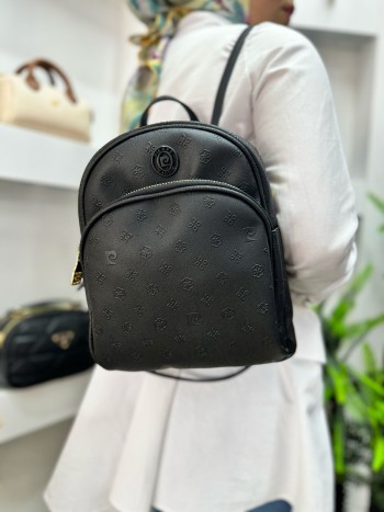 Pierre Cardin 106 Kadın Çanta Monogram Sırt Çantası Model Siyah