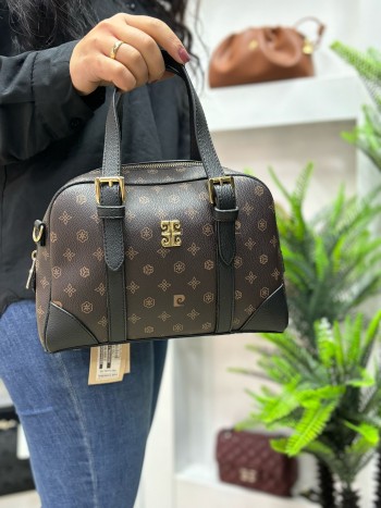 Pierre Cardin 135 Kadın Çanta Monogram El Ve Çapraz Model Kahve