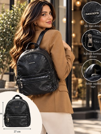 Sanmoris 0006 Yumuşak Dokulu Sırt Çanta Model Siyah Sanmoris 0006 Yumuşak Dokulu Sırt Çanta Model Siyah