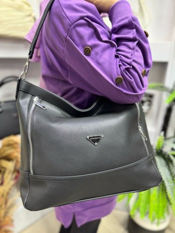 Sanmorris 1413 Kadın Çanta El Ve Çapraz Model Siyah