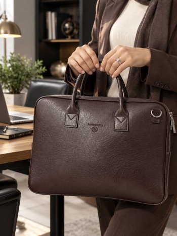 Sanmoris 1446 Yumuşak Dokulu El Ve Çapraz Laptop Model Kahve 