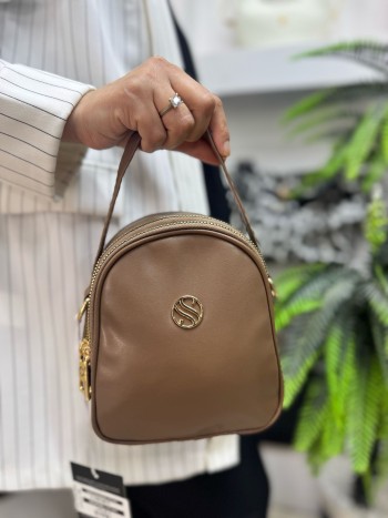 Sanmoris 1398 Kadın El Ve Çapraz  Model Vizon