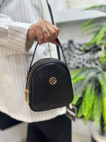 Sanmoris 1398 Kadın El Ve Çapraz  Model Siyah