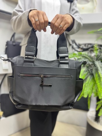 Sanmoris 1383 Kadın El Ve Çapraz  Model Siyah Saten