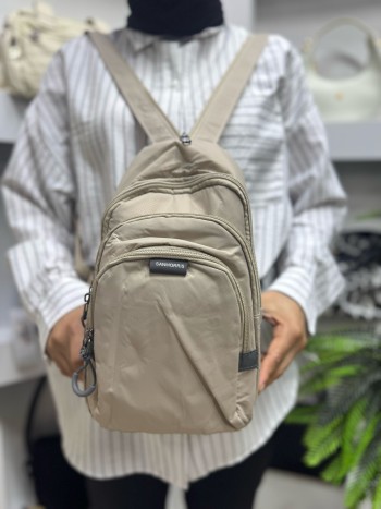 Sanmoris 6005 İthal Kadın Sırt Ve Vücut Çanta Model Krem 