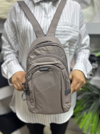 Sanmoris 6005 İthal Kadın Sırt Ve Vücut Çanta Model Gri