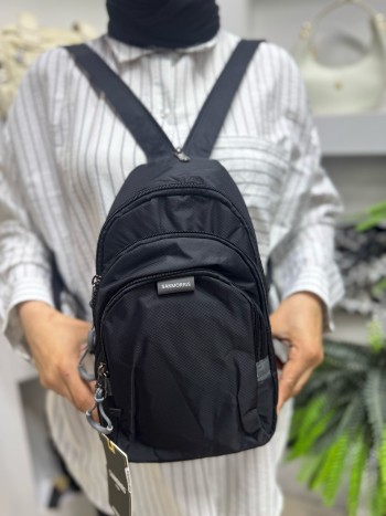 Sanmoris 6005 İthal Kadın Sırt Ve Vücut Çanta Model Siyah