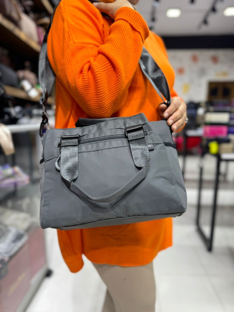 Sanmoris 6006 İthal Paraşüt Kumaş El Omuz Ve Çapraz Çanta Antrasit Gri