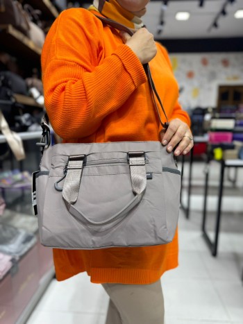 Sanmoris 6006 İthal Paraşüt Kumaş El Omuz Ve Çapraz Çanta Pudra Pembe 