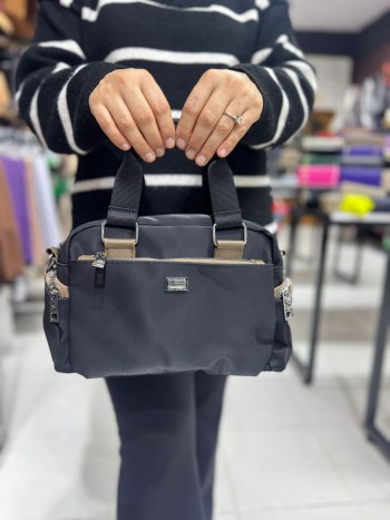 Sanmoris 1422  Kadın El Ve Çapraz  Model Siyah Saten