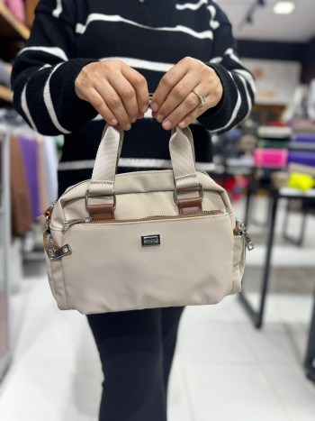 Sanmoris 1422  Kadın El Ve Çapraz  Model Krem Saten