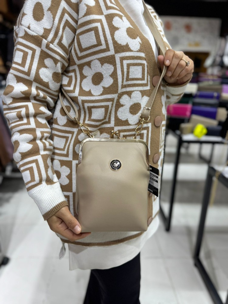 Sanmoris 1433 Suni Deri Çapraz Model Kum