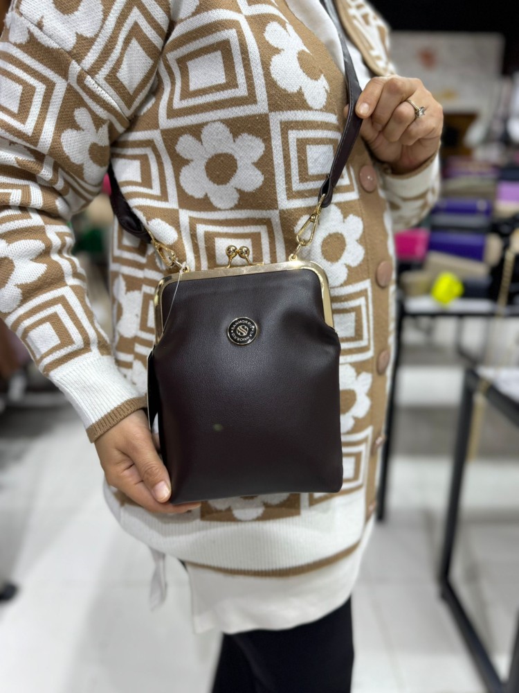 Sanmoris 1433 Suni Deri Çapraz Model Kahve