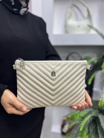 Sosela 6019 Kadın Çanta El Ve Çapraz Model Krem