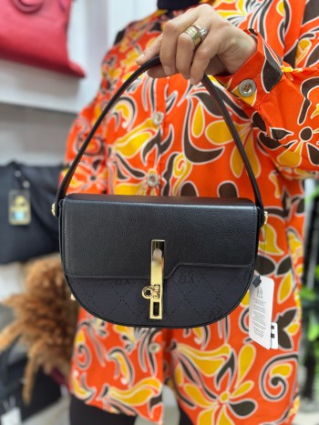 Sosela 7162 Kadın Çanta El Ve Çapraz Model Baskılı Siyah