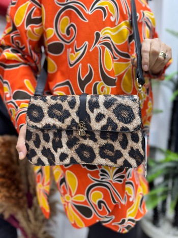 Sosela 7164 Kadın Çanta El Ve Çapraz Model Leopar