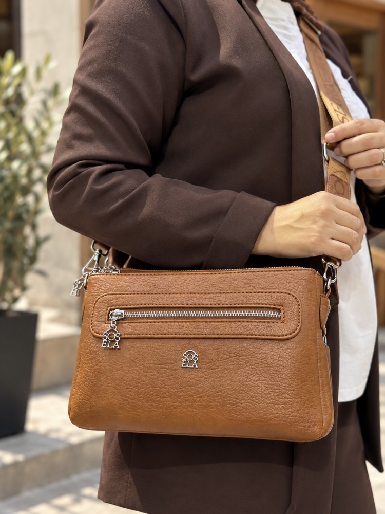 Sosela 7175 Kadın Çanta Çapraz Model Taba