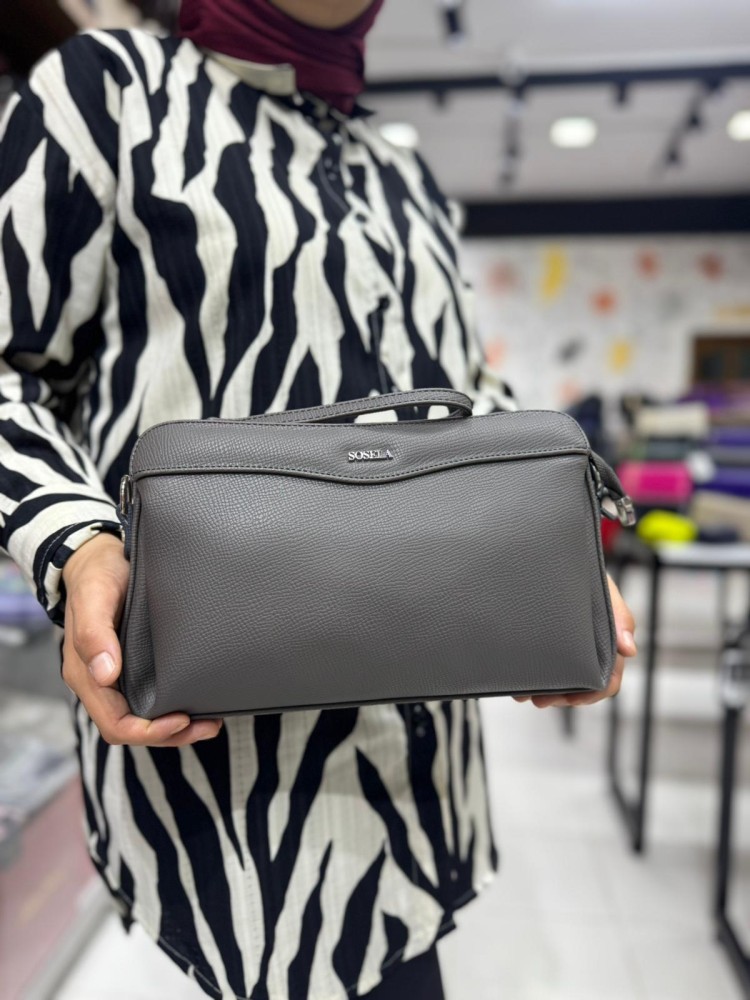Sosela 6012 Kadın Çanta El Ve Çapraz Model Gri