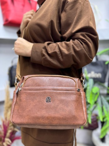 Sosela 7081 Kadın Çanta Çapraz Model Koyu Taba